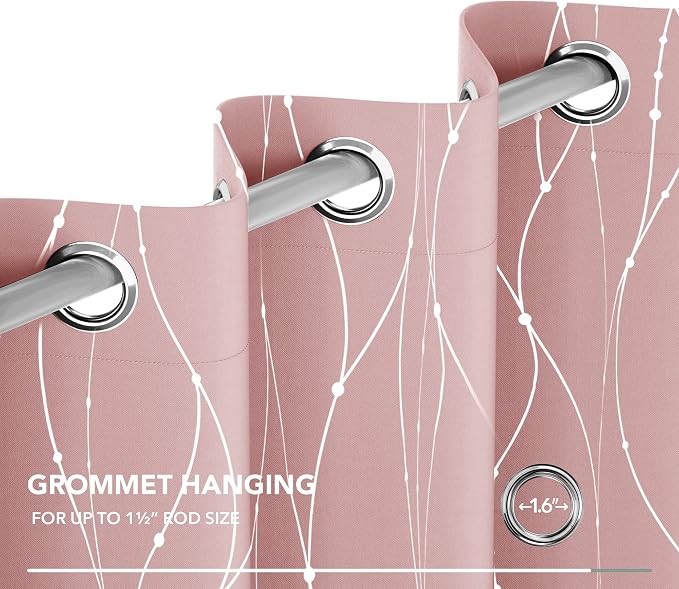 Deconovo Pink Blackout Curtains - Image 8