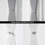NICEEC 2 Pack Mini Magnetic Curtain Tiebacks Nordic Simple Style Drape Tie - Image 6