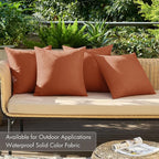 MIULEE Pack of 4 Decorative Rust Throw Pillow Covers Linen Waterproof Pillow - Image 3