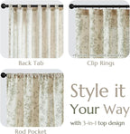 jinchan Linen Blend Floral Curtains - Image 3