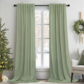 Light Sage Curtains 90 Inches Long by Pitalk