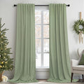 Pitalk Sage Green Curtains 102 Inches Long by Pitalk