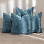 MIULEE Pack of 4 Couch Throw Pillow Covers 20x20 Inch Smoke Blue Soft - Image 2