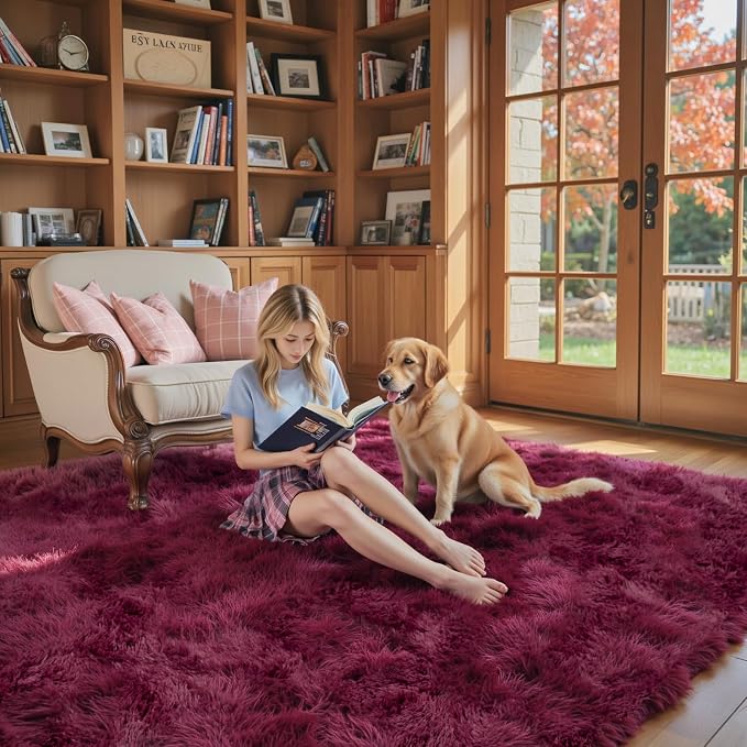 Rugs for Living Room 6x9, Alfombras para Salas Shag Large Plush Soft Area Rug - Image 4