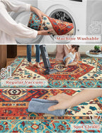 SERISSA Boho Kitchen Runner Rug, 3x7 Washable Non-Slip Runner Rug - Image 3