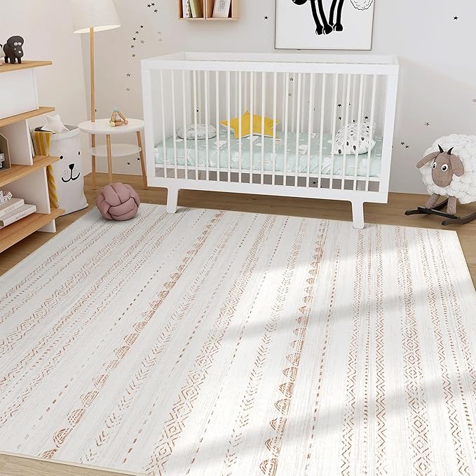 Nakagishi Area Rug Living Room Rugs: 5x7 Large Soft Machine Washable Boho - Image 8