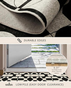 Latte&Fog 5x7 Area Rugs for Living Room Bedroom, Boho Non Slip Low Pile Carpet - Image 6
