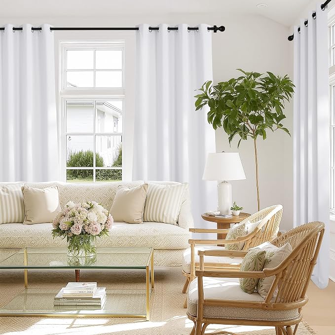 NICETOWN Cafe Curtains 100% Blackout Window Treatments, Grommet Thermal Drapes - Image 8