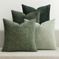 MIULEE Pack of 4 Couch Throw Pillow Covers 20x20 Inch Green Soft Decorative by MIULEE