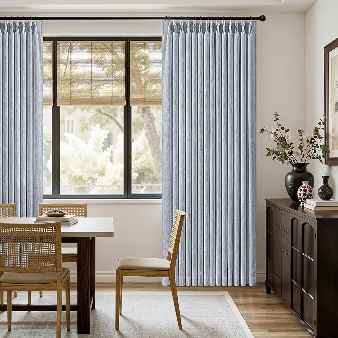 MIULEE Pinch Pleated Thick Linen Curtains 84 Inches Long 2 Panels - Image 5