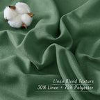 NICETOWN Thick Linen Blend Flax Window Curtains, Grommet Vertical Drapes - Image 4