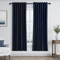 Guken Navy Blue 100% Blackout Curtains 72 Inch Length 2 Panels Set by Guken