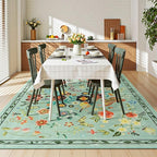 Rugflix 5x7 Washable Area Rug for Living Room, Soft Non Slip Low Pile Carpet - Image 8