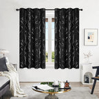 Deconovo Black Blackout Curtains, Thermal Insulated Soundproof Privacy Curtain by Deconovo