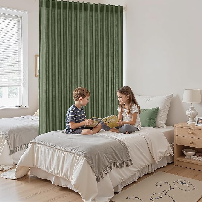 Extra Wide 100x96 Inch Linen Curtains - Image 8