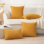 MIULEE Pack of 2 Corduroy Decorative Throw Pillow Covers 18x18 Inch Soft Boho - Image 3