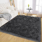 Latepis 5x8 Dark Grey Area Rug for Sofa Floor Bedroom Rugs Living Room Rugs - Image 7