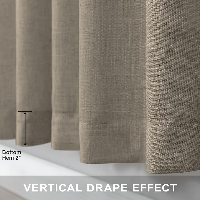 Pitalk Taupe Curtains 84 Inches Long - Image 6