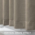 Pitalk Back Tab Linen Curtains 96 inches Long 2 Panels Set - Image 5
