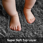 Ophanie Round Rug 5Ft Grey Circle Area Rugs, Fluffy Fuzzy Bedroom Carpet 5 Foot - Image 2