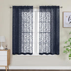 OWENIE Furman Sheer Curtains 54 Inch Length 2 Panels Set by OWENIE
