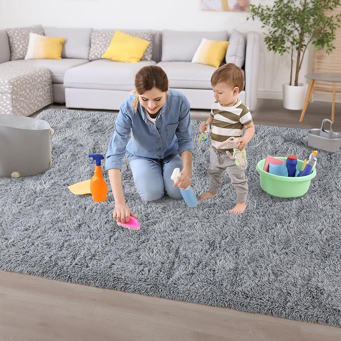 Chicrug Soft Area Rugs for Bedroom Living Room Plush Fluffy Rug 4x6 Feet - Image 8