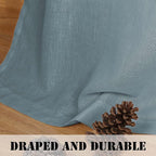 H.VERSAILTEX Linen Curtains Home Decorative Nickel Grommet Semi Sheer Curtains - Image 8