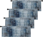 Emvency 4 Pack Valances Window Treatments, 52x12 Inch Rod Pocket Valances by Emvency