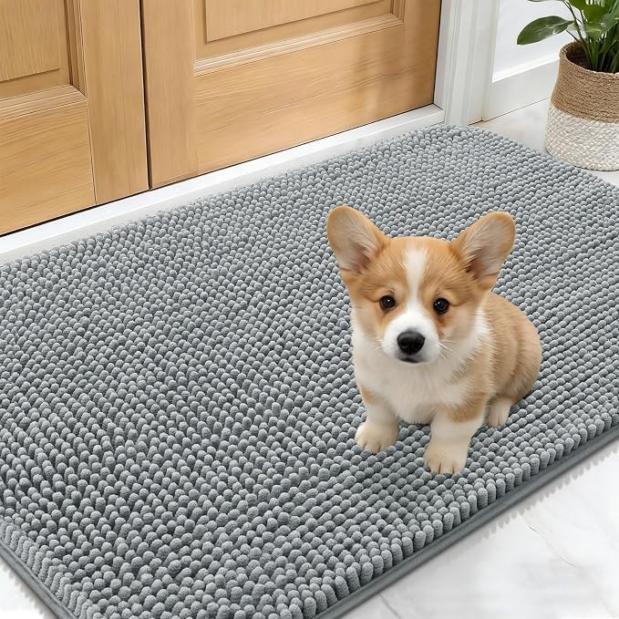 OLANLY Dog Door Mat for Muddy Paws 30x17, Absorbs Moisture and Dirt, Absorbent by OLANLY