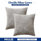 MIULEE Pack of 2 Lumbar Couch Throw Pillow Covers 20x12 Inch Light Gray Modern - Image 7