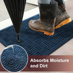 Mibao Front Door Mat Indoor Outdoor Entrance, Dirt Trapping Welcome Mats - Image 3