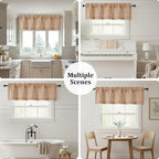 OWENIE Terracotta Valances for Windows 1 Pcs, Light Filtering Textured - Image 7