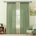 Sage Green Pinch Pleated Curtains 96 Inches Long by IVAPUPU