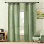 Sage Green Pinch Pleated 84 Inch Curtains by IVAPUPU