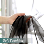Chyhomenyc Black Sheer Scarf Valances - Image 5