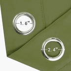 LEMOMO Olive Green Blackout Curtains 52 x 63 Inch Length/Set of 2 Curtain - Image 6