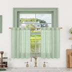 LAMIT Linen Curtains 30 Inch Length by LAMIT