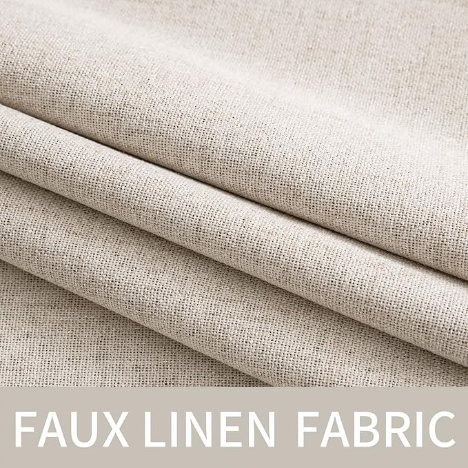 MIULEE 90 Inches Linen Textured Curtains - Image 5
