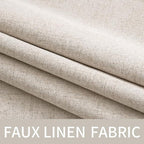 MIULEE Linen Textured Curtains Solid 100% Blackout - Image 5