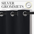 NICETOWN Pitch Black Solid Thermal Insulated Grommet Blackout Curtains/Drapes - Image 4