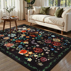 Rugflix 5x7 Washable Area Rug for Living Room, Soft Non Slip Low Pile Carpet by RugflixAreaRugs