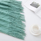 BOURINA Throw Blanket Textured Solid Soft Sofa Throw Couch Cover Knitted - Image 3