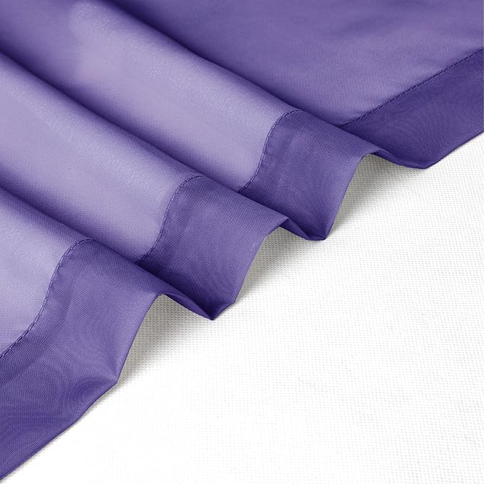 Chyhomenyc Sheer Curtains 63 Inch Length 2 Panels, Light Filtering Rod Pocket - Image 9