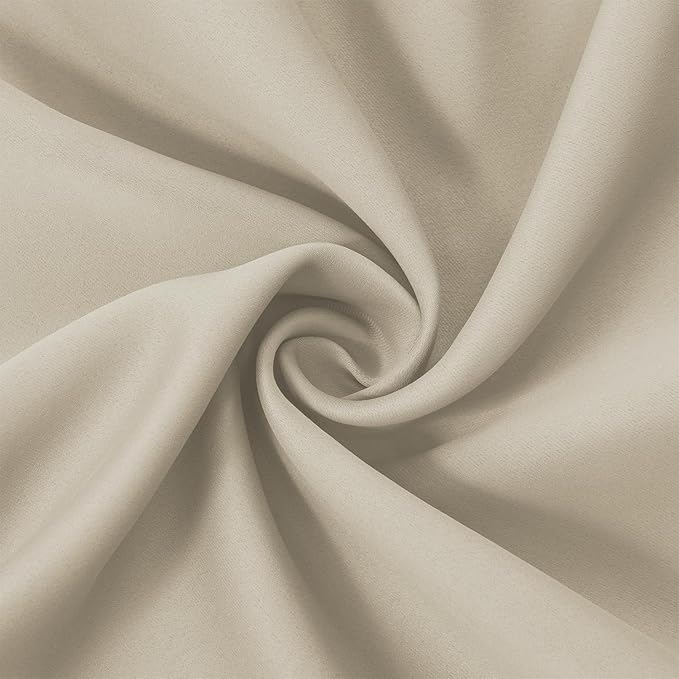 LEMOMO Light Beige Thermal Blackout Curtains/52 x 72 Inch/Set of 2 Panels Room - Image 5