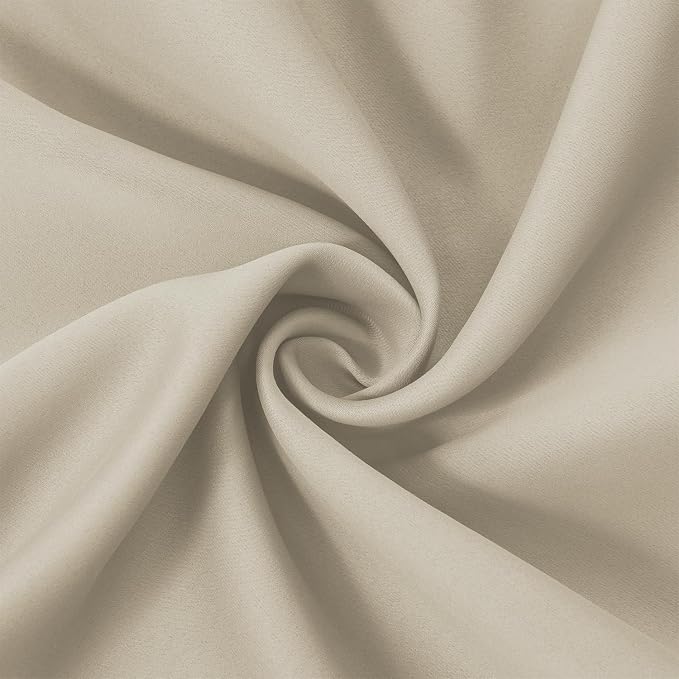 LEMOMO Light Beige Thermal Blackout Curtains/38 x 84 Inch/Set of 2 Panels Room - Image 5