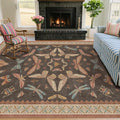 5x8 Brown Rugs for Living Room, Soft Boho Rugs for Bedroom, Non Slip Dining by HazoHaus