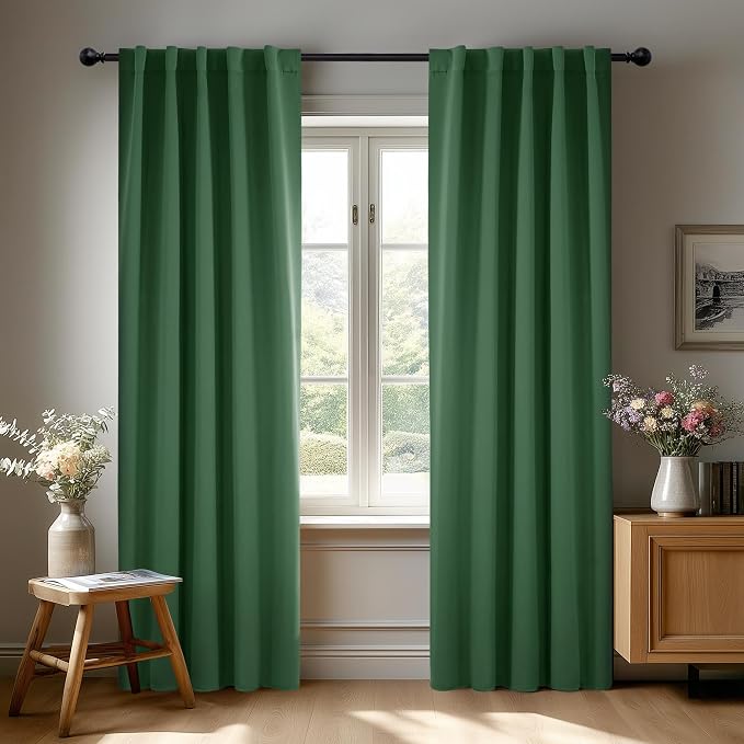 Deconovo Blackout Curtains, Thermal Insulated, W42 x L95 2 Panels, Back Tab by Deconovo