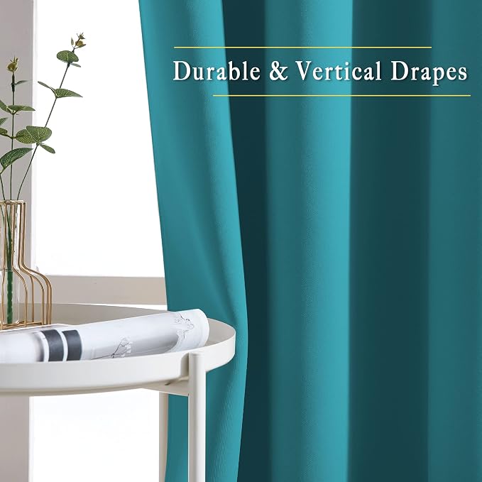 NICETOWN Blackout Room Divider Curtains 118 inches Long 2 Panels, Grommet - Image 5