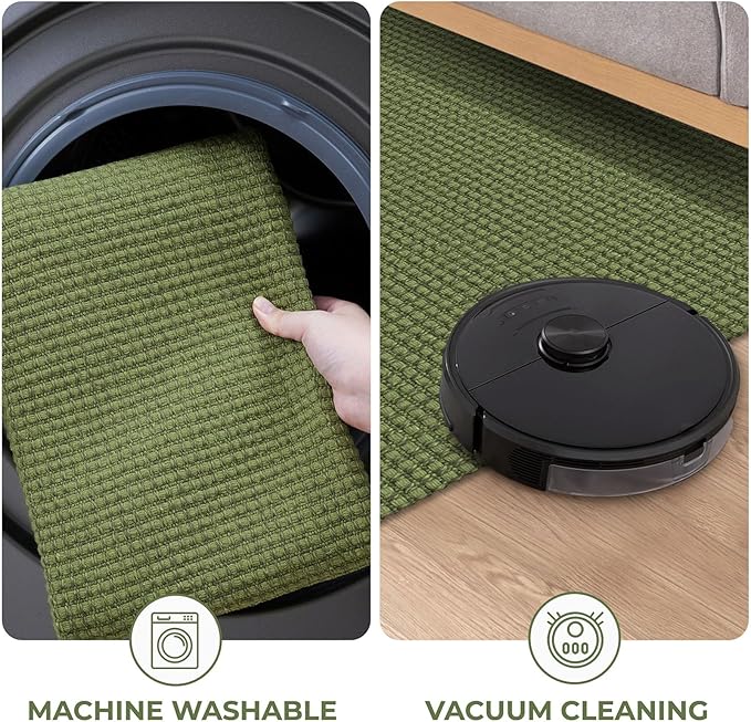 KOZYFLY Rugs for Entryway 3x5 ft Washable Area Rug Non Slip Rubber Backed Entry - Image 7