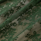 YJ YANJUN Vintage Lace Curtains 96 Inches Long-Victorian Floral Green Sheer - Image 5